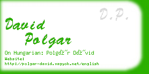 david polgar business card